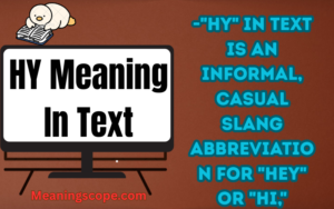 HY Meaning In Text