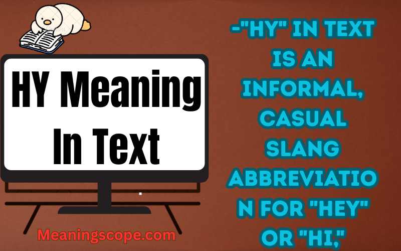 HY Meaning In Text