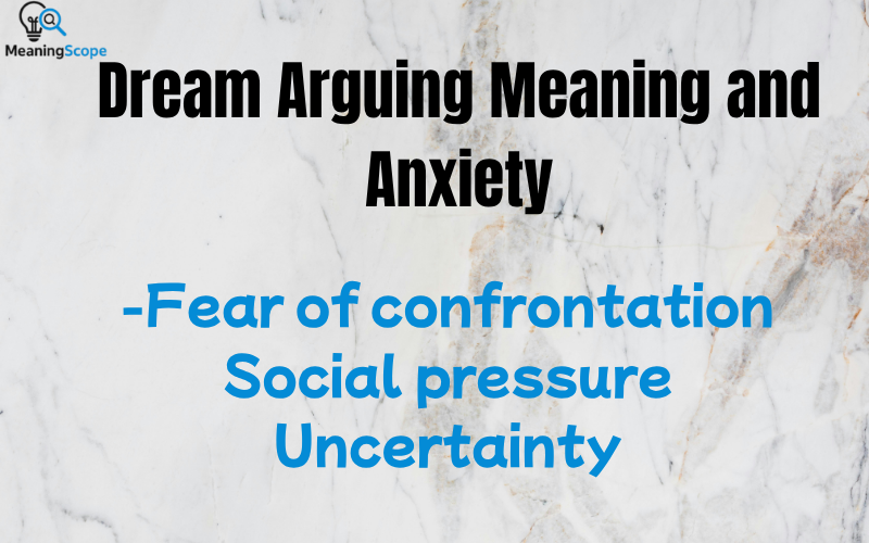 Dream Arguing Meaning