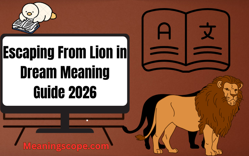 Escaping From Lion in Dream Meaning