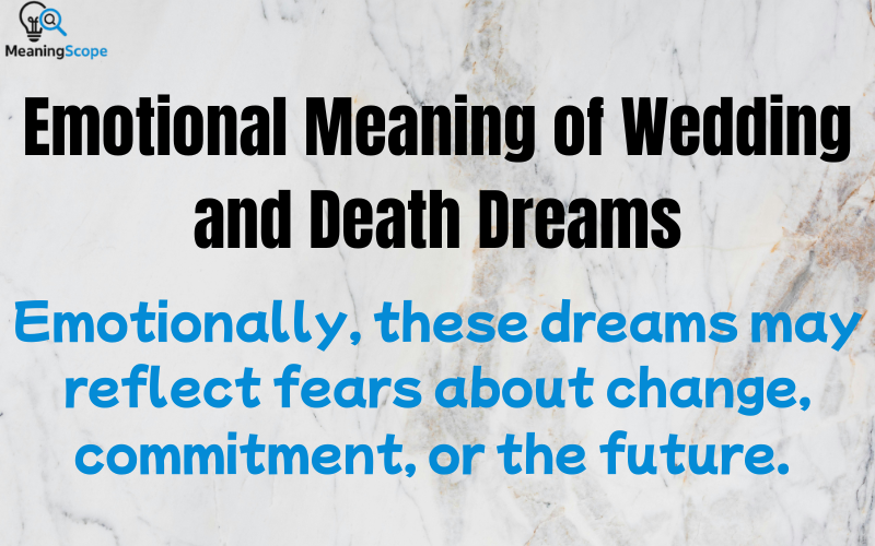 Wedding Dream Meaning Death