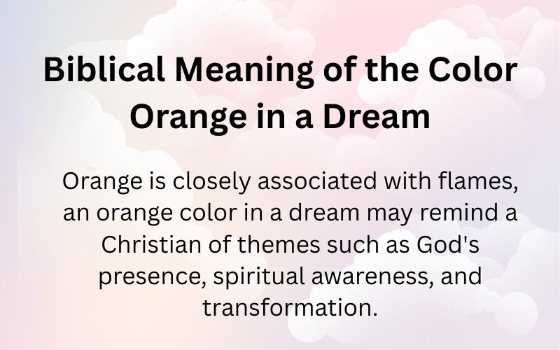 Biblical Meaning of the Color Orange in a Dream