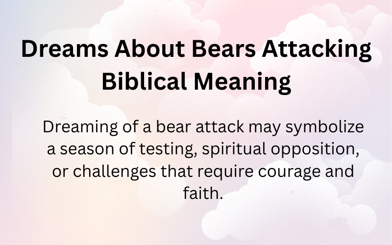 Dreams About Bears Attacking Biblical Meaning