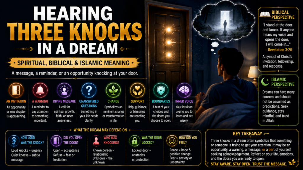 Hearing Three Knocks in Dream