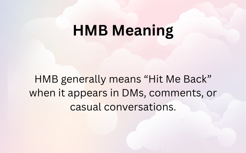 HMB Meaning