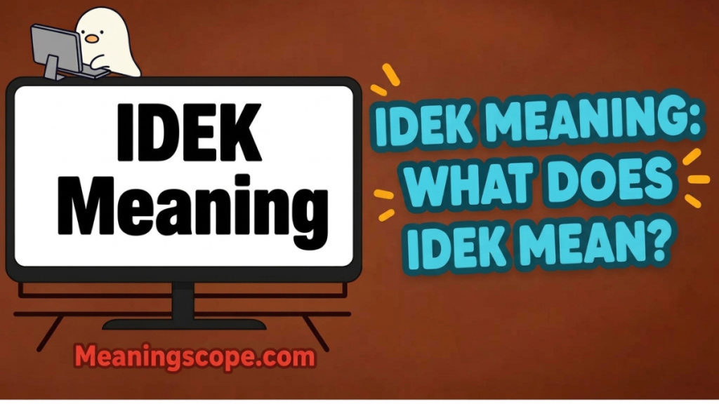 IDEK Meaning