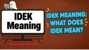 IDEK Meaning