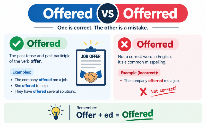 Offered vs Offerred