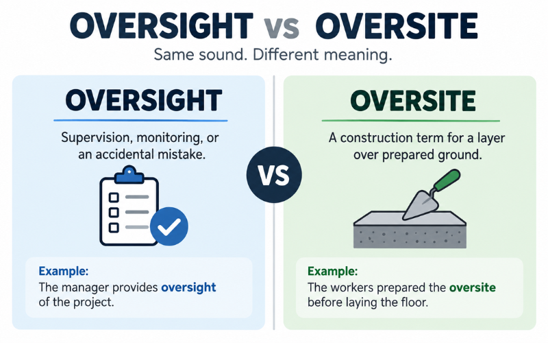 Oversight vs Oversite Differences
