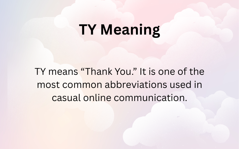 TY Meaning