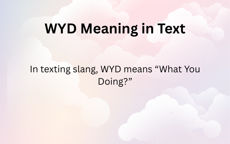 WYD Meaning in Text